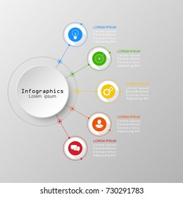Infographic design vector Business concept steps or processes can be used for workflow layout, diagram, annual report, web design