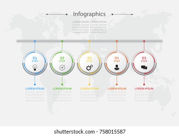 Infographic design vector Business concept steps or processes can be used for workflow layout, diagram, annual report, web design