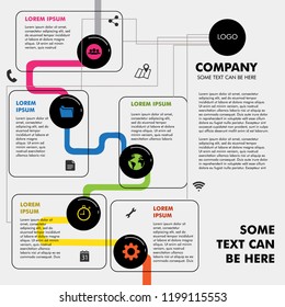 Infographic design vector can be used for workflow layout, diagram, annual report, web design