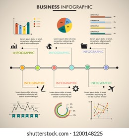 Infographic design vector can be used for workflow layout, diagram, annual report, web design