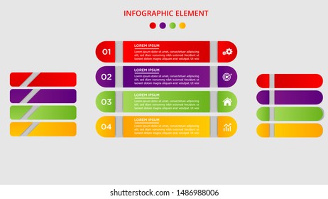Infographic design vector  can be used for presentation, timeline infographics workflow layout, diagram, annual report, web design. Business concept with 2, 3, 4, options, steps or processes