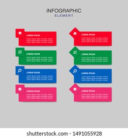 infographic design vector can be used for presentation, modern timeline infographics workflow layout, diagram, annual report, web design. Business concept with 2, 3, 4, options, steps or processes