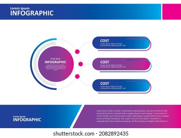 Infographic design vector can be used for workflow layout, diagram, annual report, web design. Business concept with 3 options, steps or processes.