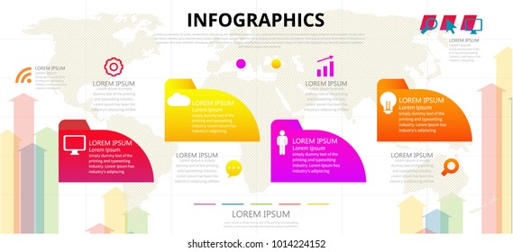 Infographic design vector and icons can be used for workflow layout, diagram processes.