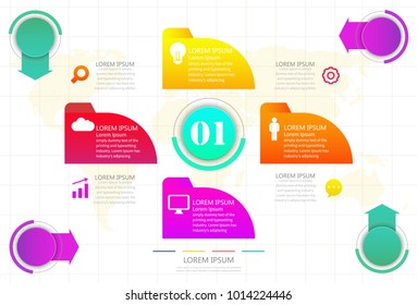 Infographic design vector and icons can be used for workflow layout, diagram processes.