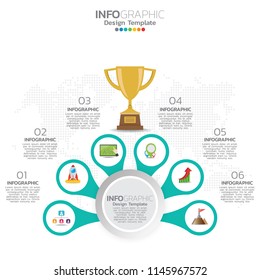 Infographic design vector and  icons can be used for workflow layout, diagram, report, web design. Business concept with options, steps or processes.