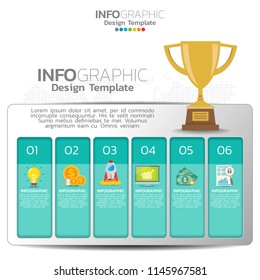 Infographic design vector and  icons can be used for workflow layout, diagram, report, web design. Business concept with options, steps or processes.