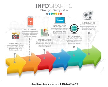 Infographic design vector and  icons can be used for workflow layout, diagram, report, web design. Business concept with options, steps or processes.