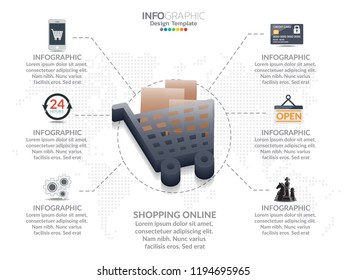 Infographic design vector and  icons can be used for workflow layout, diagram, report, web design. Business concept with options, steps or processes.