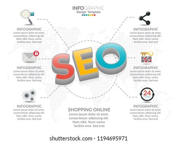 Infographic design vector and  icons can be used for workflow layout, diagram, report, web design. Business concept with options, steps or processes.