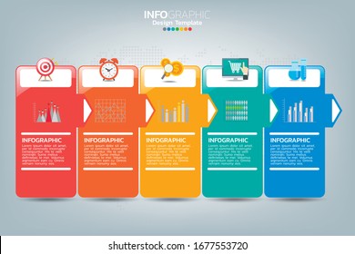 Infographic design vector and  icons can be used for workflow layout, diagram, report, web design. Business concept with options, steps or processes.