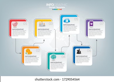 Infographic design vector and  icons can be used for workflow layout, diagram, report, web design. Business concept with options, steps or processes.