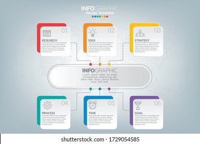 Infographic design vector and  icons can be used for workflow layout, diagram, report, web design. Business concept with options, steps or processes.