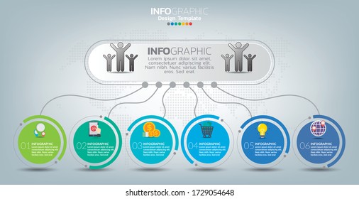 Infographic design vector and  icons can be used for workflow layout, diagram, report, web design. Business concept with options, steps or processes.
