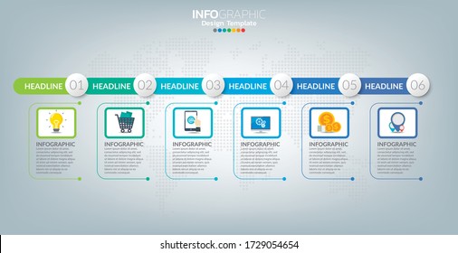 Infographic design vector and  icons can be used for workflow layout, diagram, report, web design. Business concept with options, steps or processes.