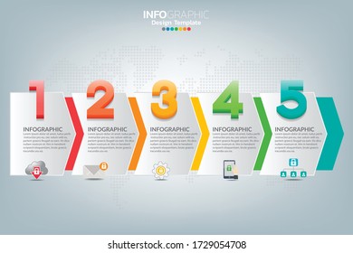 Infographic design vector and  icons can be used for workflow layout, diagram, report, web design. Business concept with options, steps or processes.