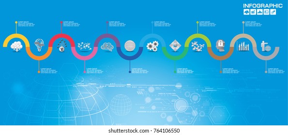 Infographic design vector and  icons can be used for workflow layout, diagram, report, web design. Business concept with options, steps or processes.