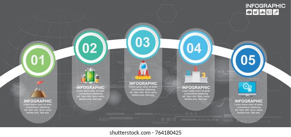 Infographic design vector and  icons can be used for workflow layout, diagram, report, web design. Business concept with options, steps or processes.