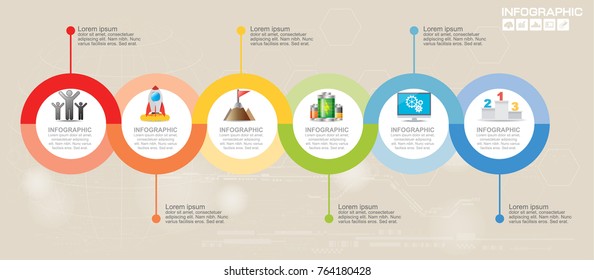 Infographic design vector and  icons can be used for workflow layout, diagram, report, web design. Business concept with options, steps or processes.