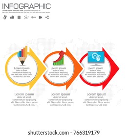 Infographic design vector and  icons can be used for workflow layout, diagram, report, web design. Business concept with options, steps or processes.