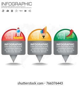 Infographic design vector and  icons can be used for workflow layout, diagram, report, web design. Business concept with options, steps or processes.