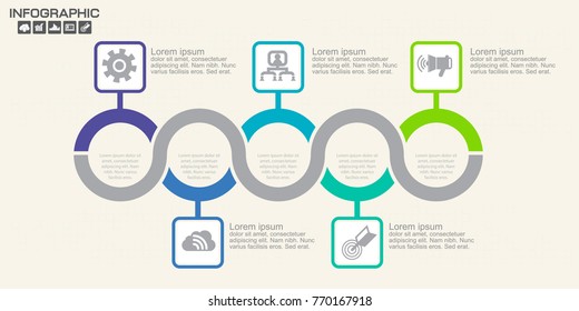 Infographic design vector and  icons can be used for workflow layout, diagram, report, web design. Business concept with options, steps or processes.