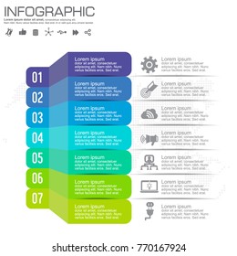 Infographic design vector and  icons can be used for workflow layout, diagram, report, web design. Business concept with options, steps or processes.