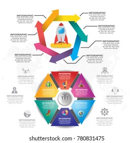 Infographic design vector and  icons can be used for workflow layout, diagram, report, web design. Business concept with options, steps or processes.