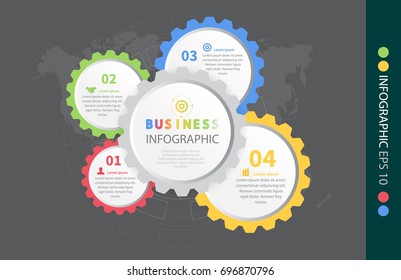Infographic design vector illustration, 3D sphere graph showing financial and accounting information. business marketing icon concept.