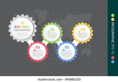 Infographic design vector illustration, 3D sphere graph showing financial and accounting information. business marketing icon concept.