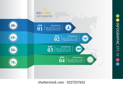 Infographic design vector illustration, template for brochure, business marketing icon concept.