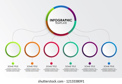 Infographic design, vector, layout, diagram, annual report, web design. Buisiness concept with 6 options, steps or process.