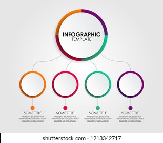 Infographic design, vector, layout, diagram, annual report, web design. Buisiness concept with 4 options, steps or process.