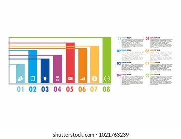 Infographic design vector and marketing icons, diagram, annual report, web design. Business concept, steps or processes.