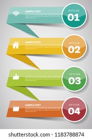 Infographic design vector and marketing icons can be used for workflow layout, diagram, annual report, web design. Business concept with 4 options, steps or processes.


