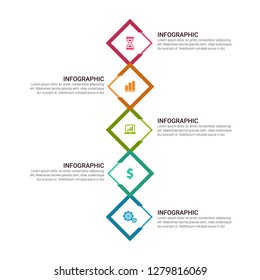 Infographic design vector and marketing icons can be used for workflow layout, diagram, annual report, web design, steps or processes. - Vector
