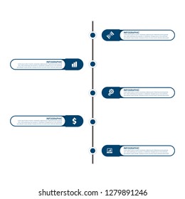 Infographic design vector and marketing icons can be used for workflow layout, diagram, annual report, web design, steps or processes. - Vector