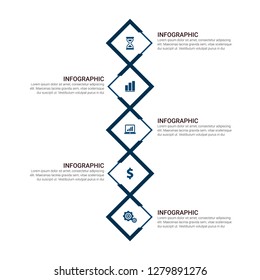 Infographic design vector and marketing icons can be used for workflow layout, diagram, annual report, web design, steps or processes. - Vector