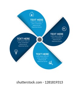 Infographic design vector and marketing icons can be used for workflow layout, diagram, annual report, web design, steps or processes. - Vector