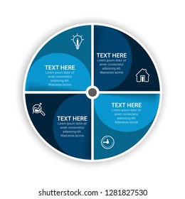 Infographic design vector and marketing icons can be used for workflow layout, diagram, annual report, web design, steps or processes. - Vector