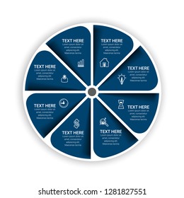 Infographic design vector and marketing icons can be used for workflow layout, diagram, annual report, web design, steps or processes. - Vector