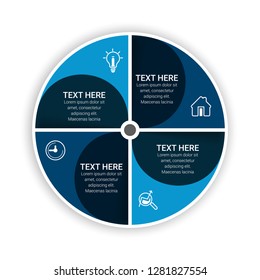 Infographic design vector and marketing icons can be used for workflow layout, diagram, annual report, web design, steps or processes. - Vector