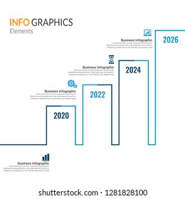 Infographic design vector and marketing icons can be used for workflow layout, diagram, annual report, web design, steps or processes. - Vector