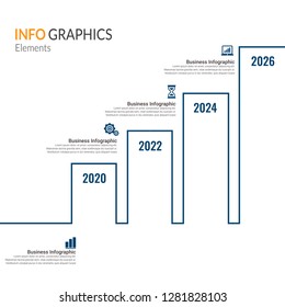 Infographic design vector and marketing icons can be used for workflow layout, diagram, annual report, web design, steps or processes. - Vector