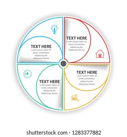 Infographic design vector and marketing icons can be used for workflow layout, diagram, annual report, web design, steps or processes. - Vector