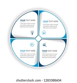 Infographic design vector and marketing icons can be used for workflow layout, diagram, annual report, web design, steps or processes. - Vector