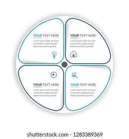 Infographic design vector and marketing icons can be used for workflow layout, diagram, annual report, web design, steps or processes. - Vector