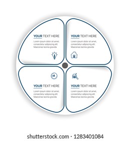 Infographic design vector and marketing icons can be used for workflow layout, diagram, annual report, web design, steps or processes. - Vector