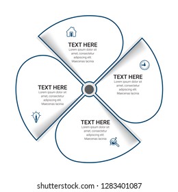 Infographic design vector and marketing icons can be used for workflow layout, diagram, annual report, web design, steps or processes. - Vector