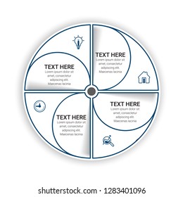Infographic design vector and marketing icons can be used for workflow layout, diagram, annual report, web design, steps or processes. - Vector